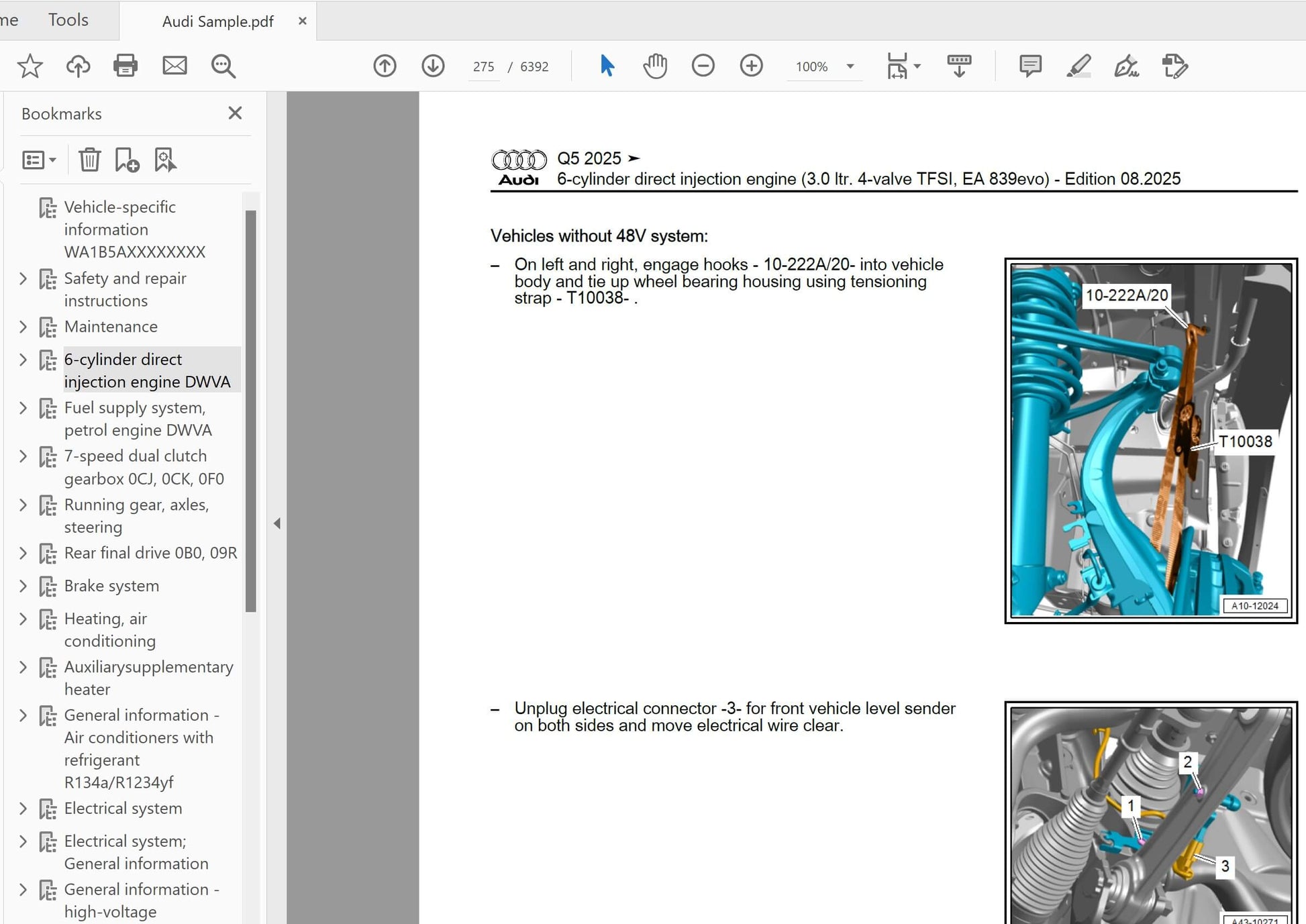 AUDI REPAIR MANUAL DETAILS